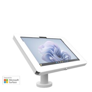 Elevate II Series - Fixed Wall/Table Stand Kiosk (White) -- For Surface Pro 8 - KAM413