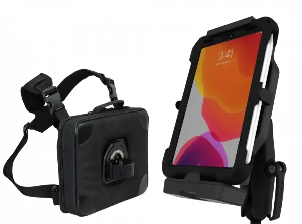 Ergonomic and industrial accessories for rugged tablet cases